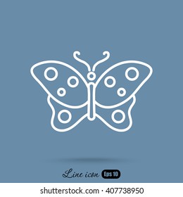 Line icon- butterfly