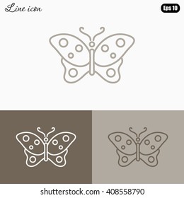 Line icon- butterfly