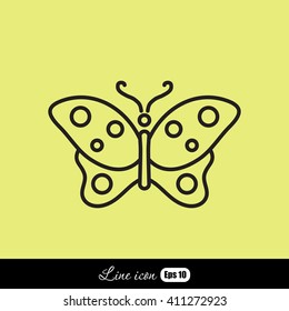 Line icon- butterfly