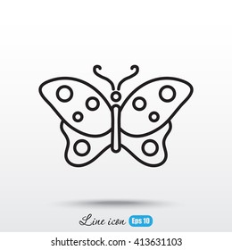 Line icon- butterfly