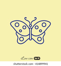 Line icon- butterfly