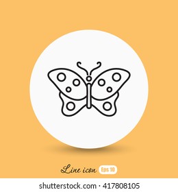 Line icon- butterfly