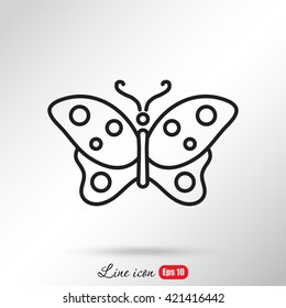 Line icon- butterfly