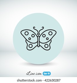 Line icon- butterfly