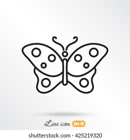 Line icon- butterfly