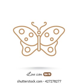 Line icon- butterfly