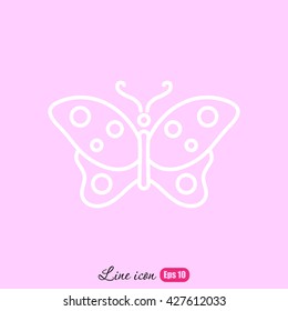 Line icon- butterfly