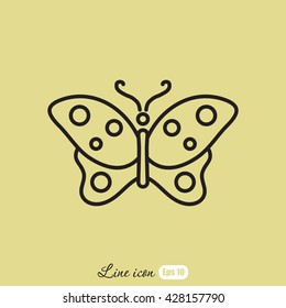 Line icon- butterfly