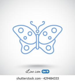 Line icon- butterfly