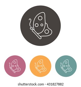 Line icon- butterfly