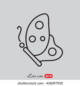 Line icon- butterfly