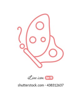 Line icon- butterfly