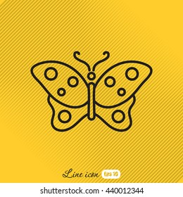 Line icon- butterfly