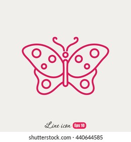 Line icon- butterfly