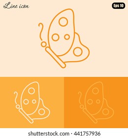 Line icon- butterfly