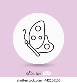 Line icon- butterfly