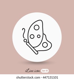 Line icon- butterfly