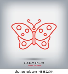 Line icon- butterfly