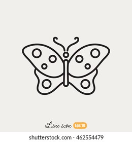 Line icon- butterfly