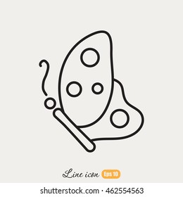 Line icon- butterfly