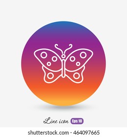 Line icon- butterfly