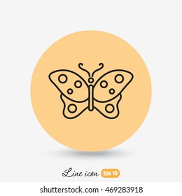 Line icon- butterfly