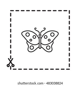 Line icon- butterfly