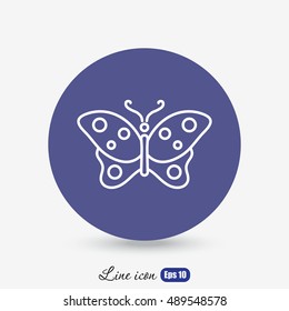 Line icon- butterfly