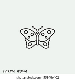 Line icon- butterfly