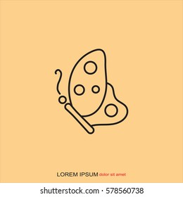 Line icon- butterfly