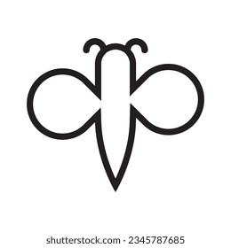 line icon butterfly design vector illustration.