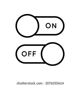 Line Icon Button On Off In Simple Style. Vector sign in a simple style isolated on a white background. Original size 64x64 pixels.