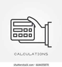 Line icon calculations