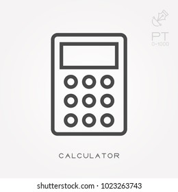 Line icon calculator