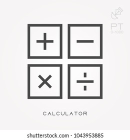 Line icon calculator