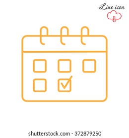 Line icon- calendar