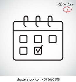 Line icon- calendar