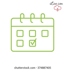 Line icon- calendar