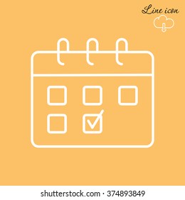 Line icon- calendar