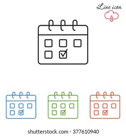 Line icon- calendar