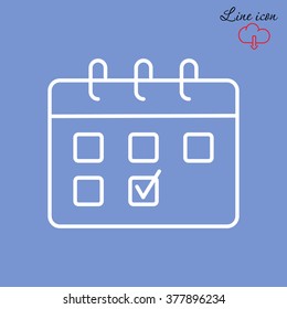 Line icon- calendar