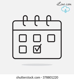 Line icon- calendar