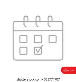Line icon- calendar