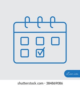 Line icon- calendar