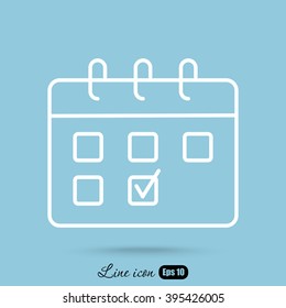 Line icon- calendar
