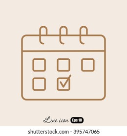 Line icon- calendar