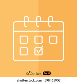 Line icon- calendar