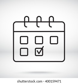 Line icon- calendar