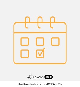 Line icon- calendar