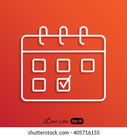 Line icon- calendar